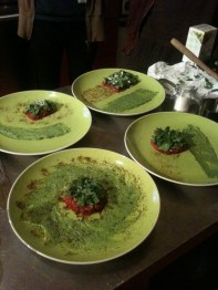 Plating our Noma dish